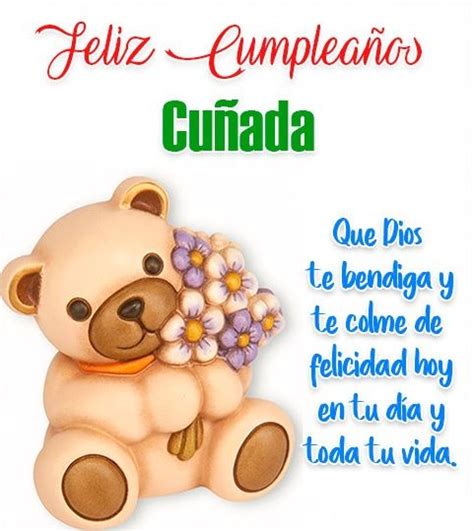 Feliz cumple años cuñada